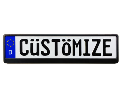 Custom German License Plate with Frame