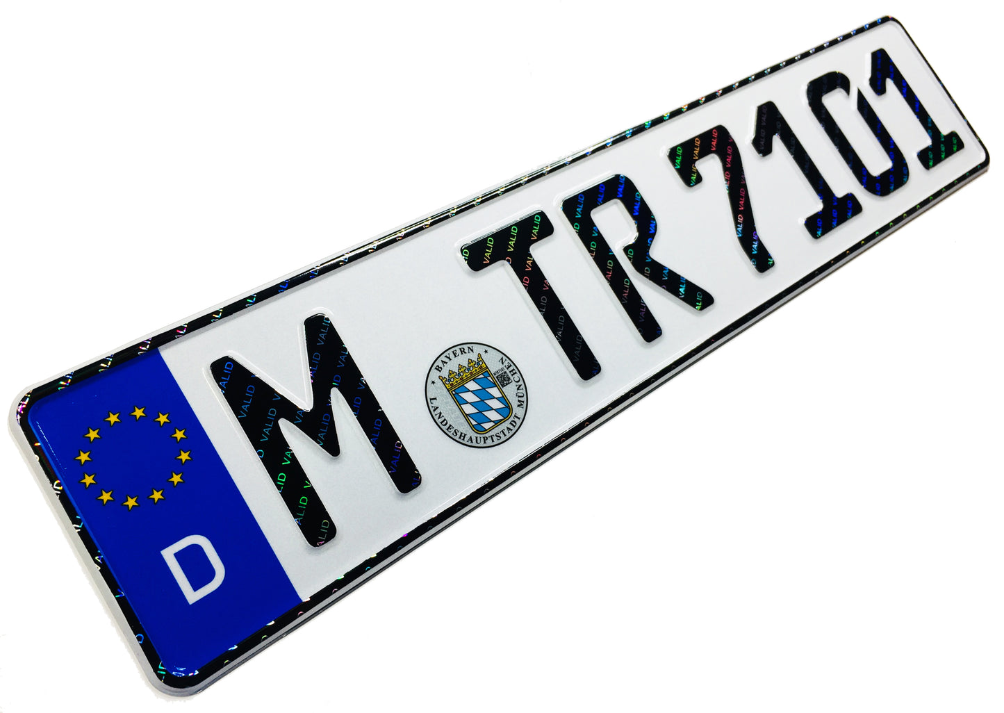 Munich German License Plate with Hologram