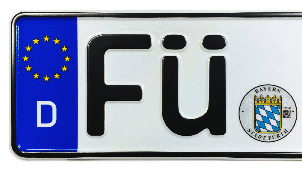 Fürth German License Plate (FÜ)