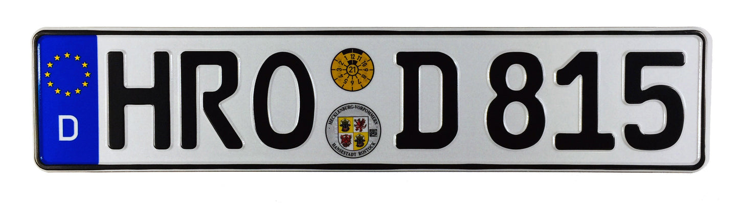 Rostock German License Plate