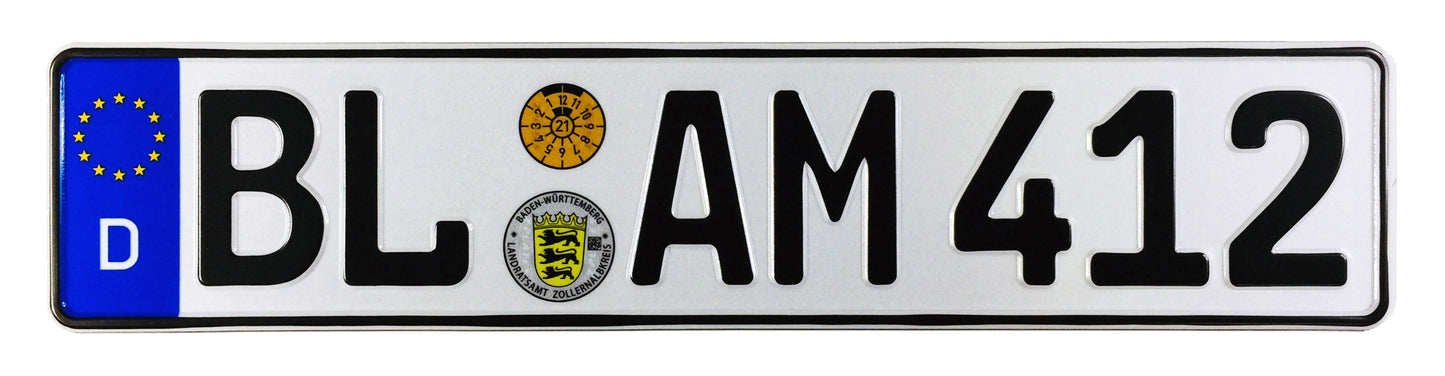 Balingen German Euro License Plate