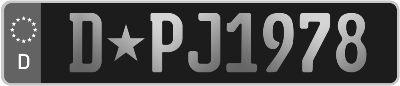 German Euroband Custom License Plate