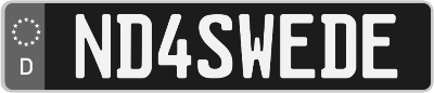 German Euroband Custom License Plate