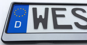 German License Plate Frame - Evo2 - Silver