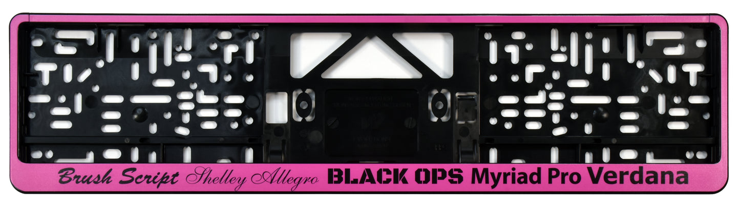Custom European License Plate Frame - Standard