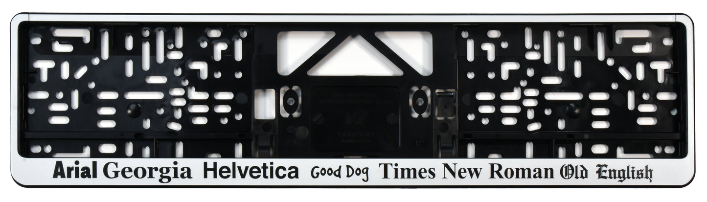 Custom European License Plate Frame - Standard