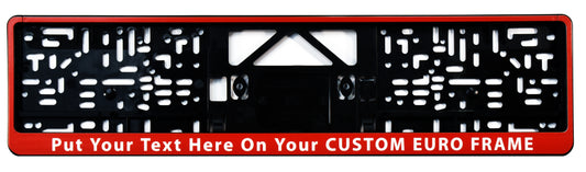 Custom European License Plate Frame - Standard