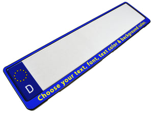 Custom European License Plate Frame - Standard