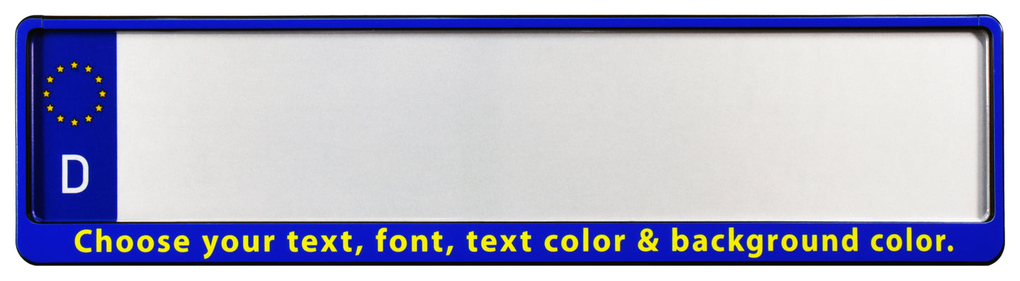 Custom European License Plate Frame - Standard