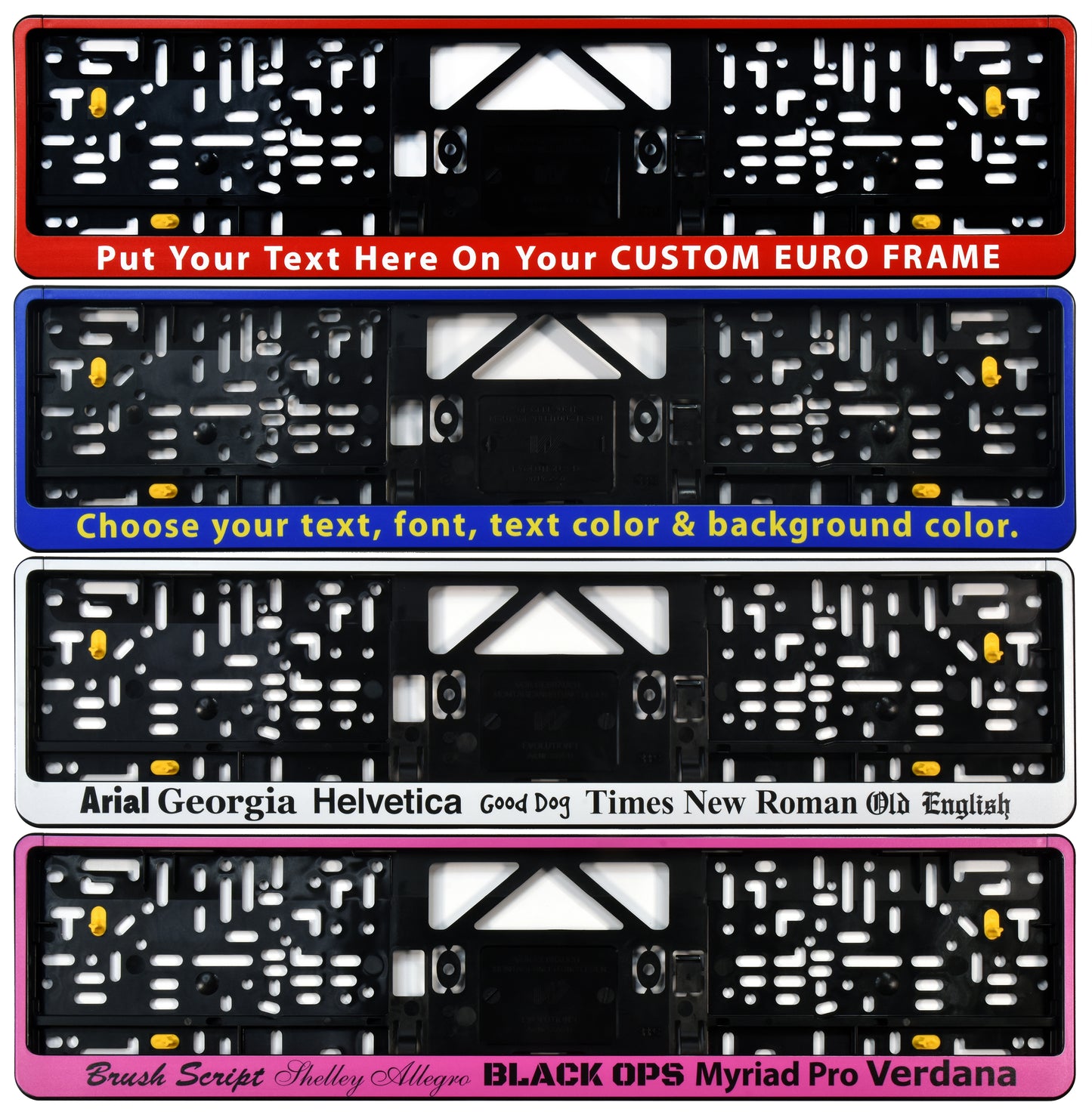 Custom European License Plate Frame - Premium
