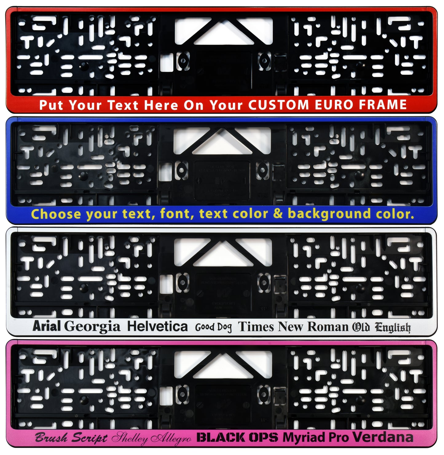 Custom European License Plate Frame - Standard