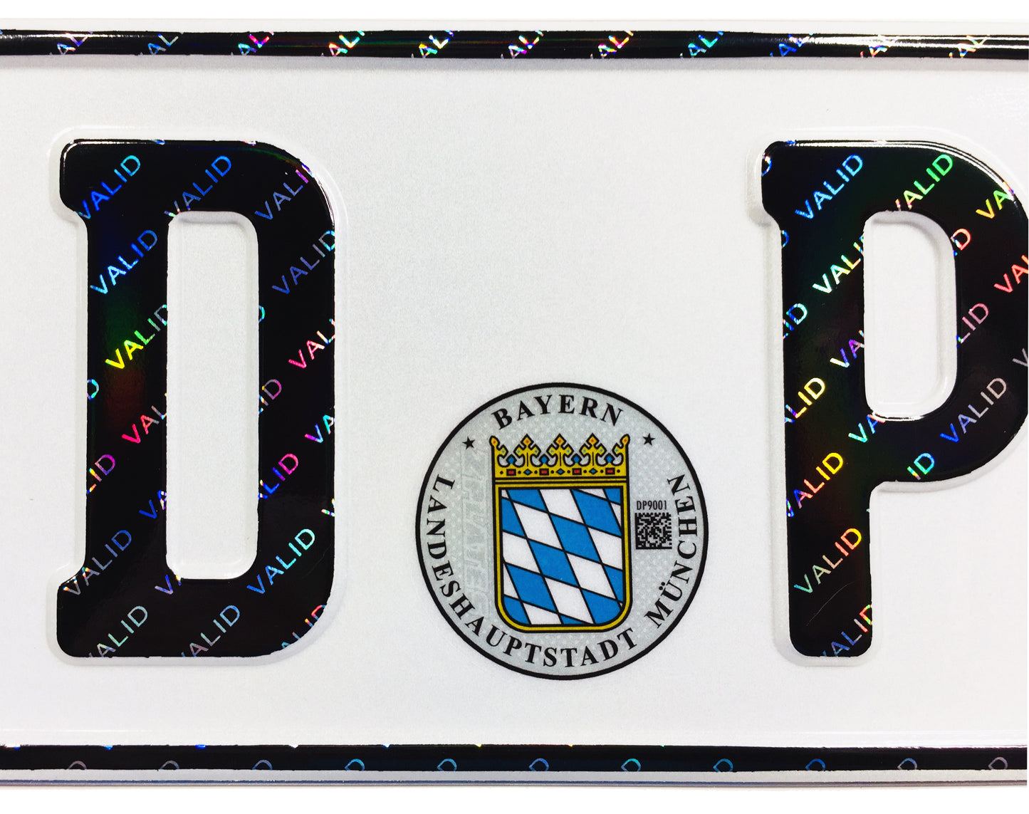Disabled / Handicap German License Plate with Hologram Lettering