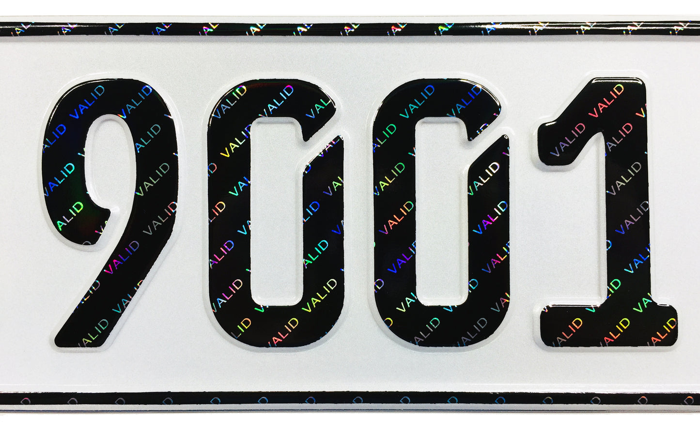 Disabled / Handicap German License Plate with Hologram Lettering