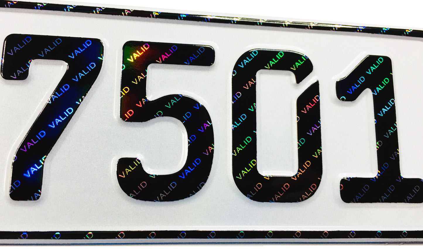 Mercedes Stuttgart German License Plate with Hologram Lettering