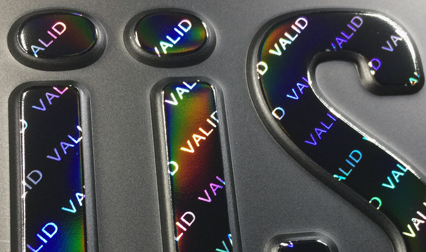 Custom Black German License Plate with Hologram Lettering