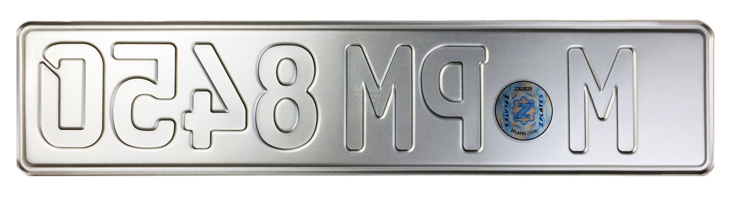 German Police License Plate