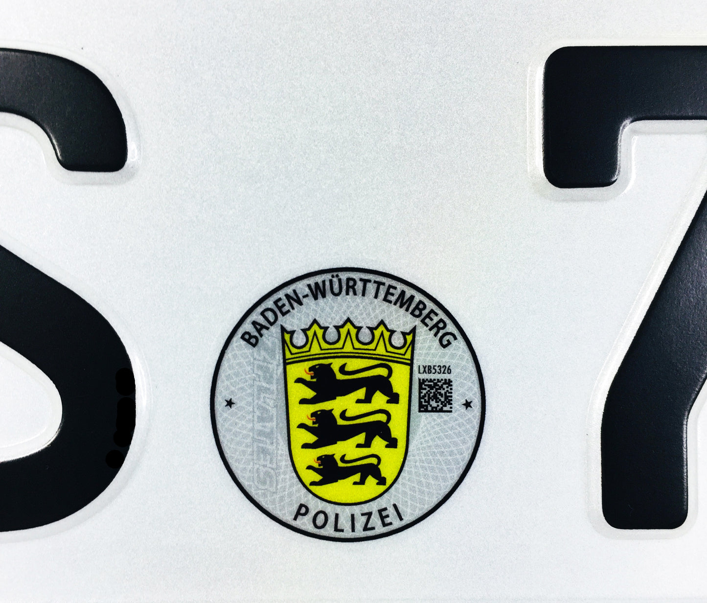 German Police License Plate