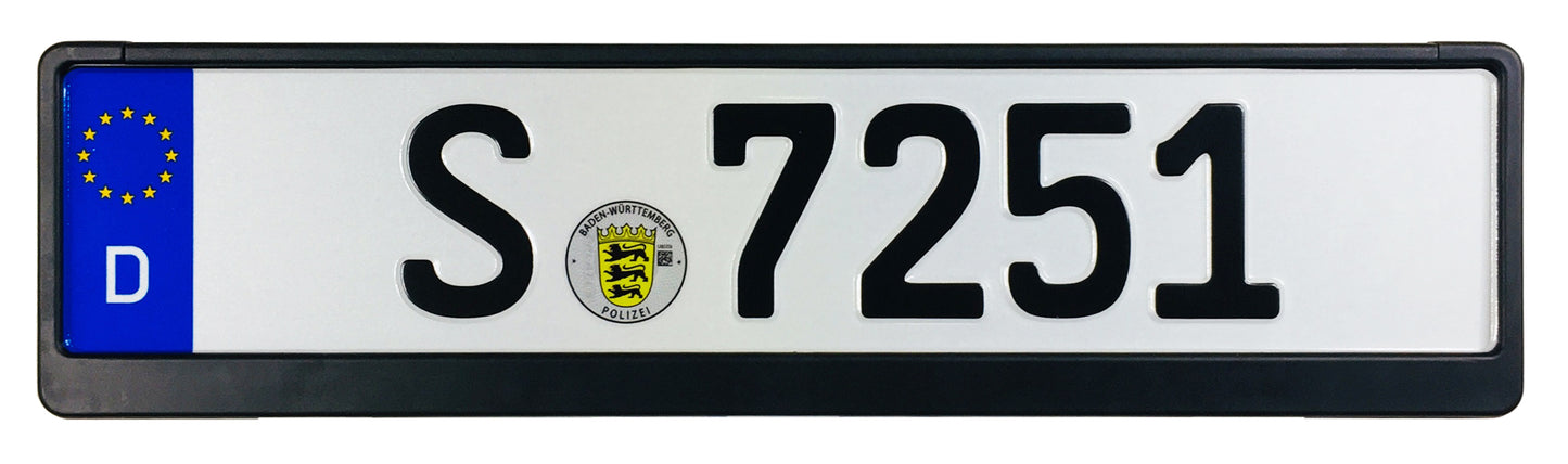 German Police License Plate