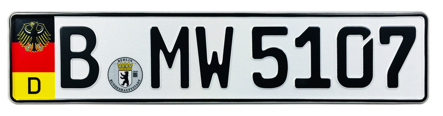 German Coat of Arms Eagle + Flag Plate