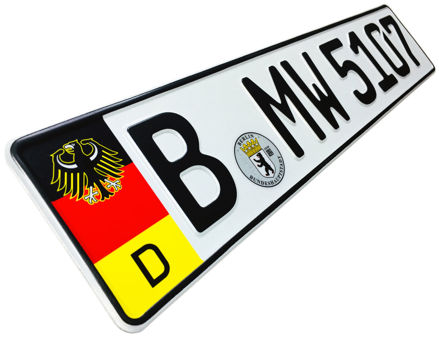 German Coat of Arms Eagle + Flag Plate