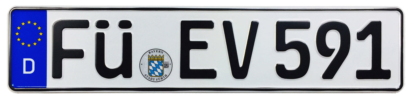Fürth German License Plate (FÜ)