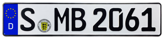 Stuttgart German License Plate for Mercedes-Benz, Porsche