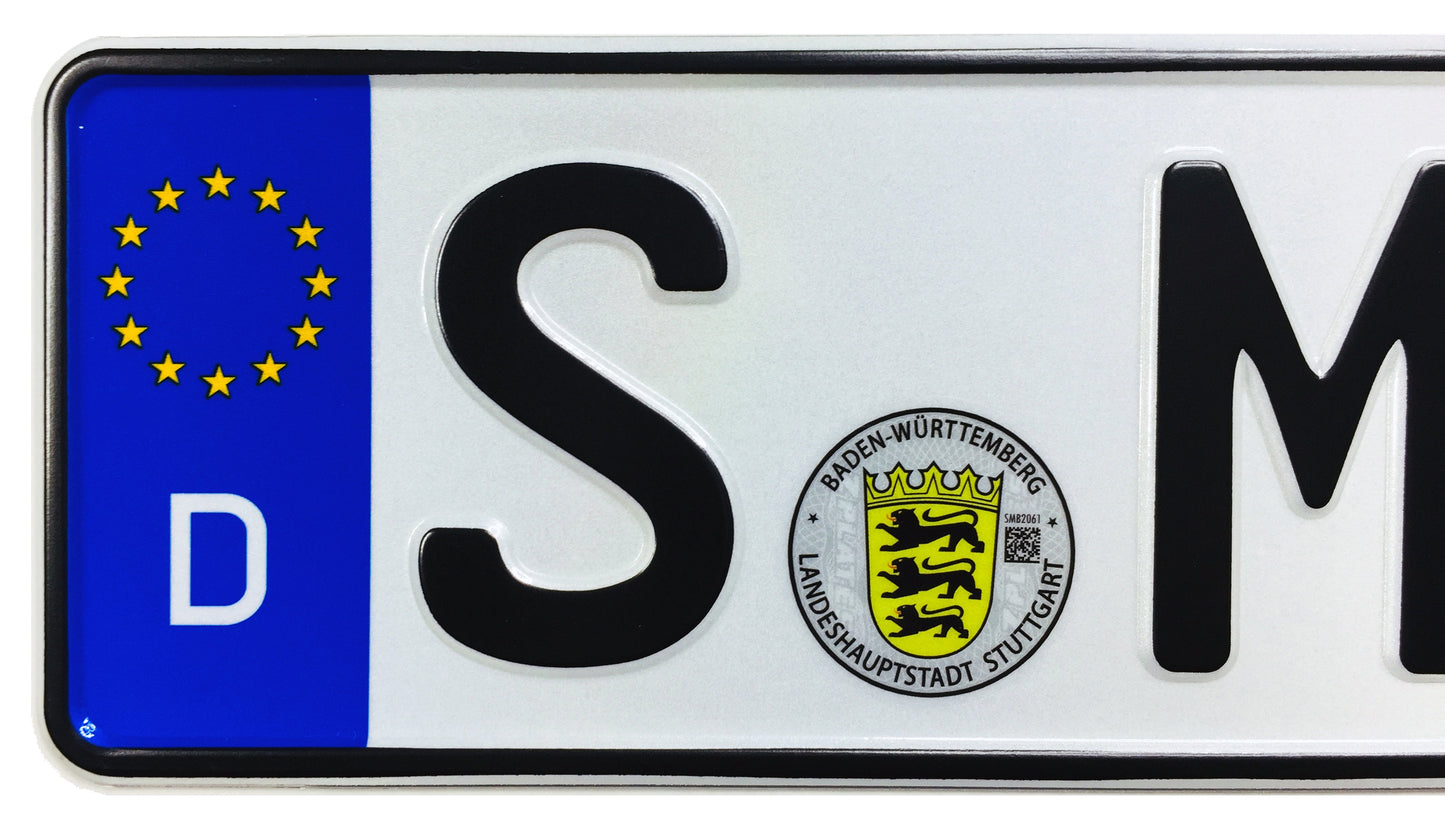 Stuttgart German License Plate for Mercedes-Benz, Porsche
