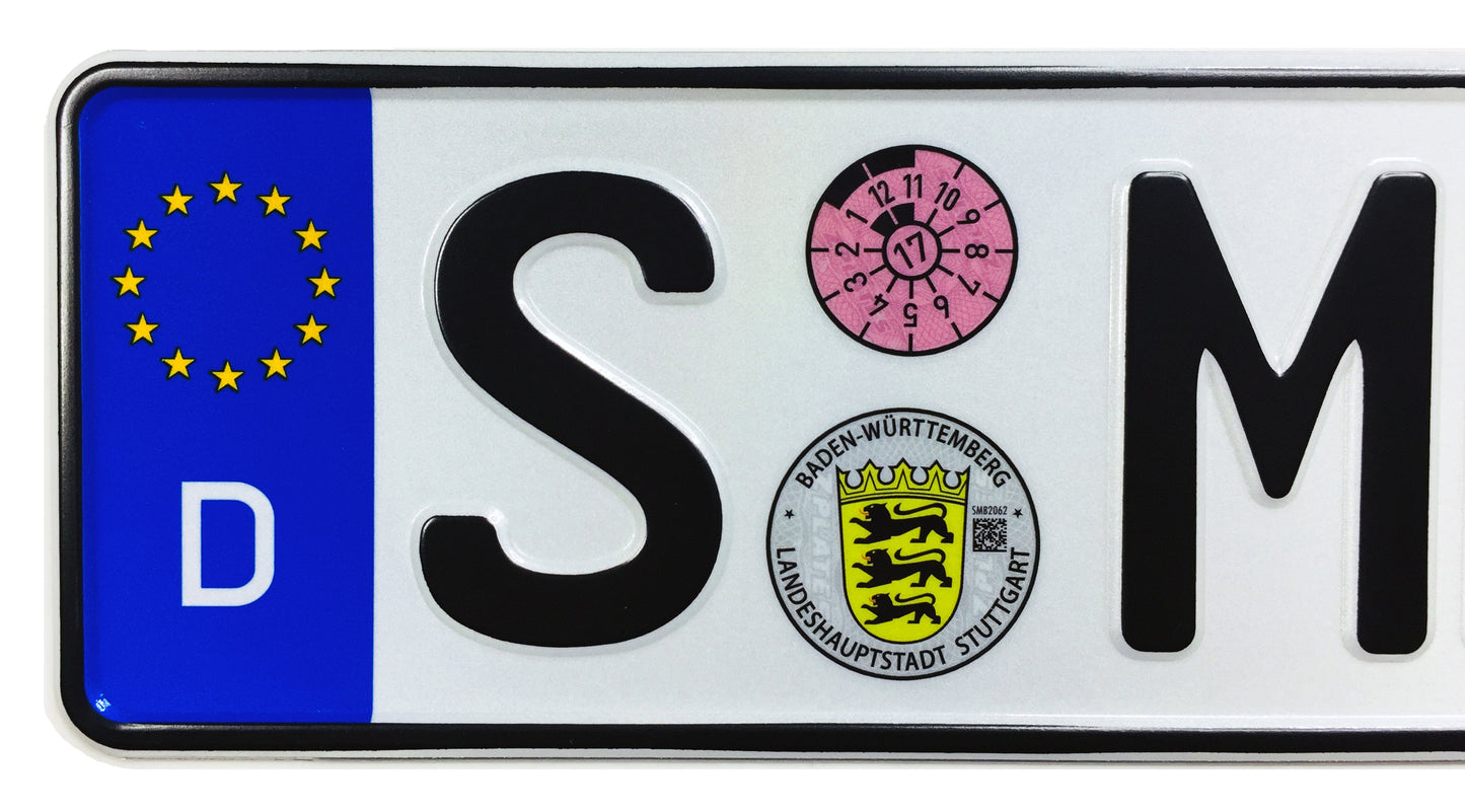 Stuttgart German License Plate for Mercedes-Benz, Porsche