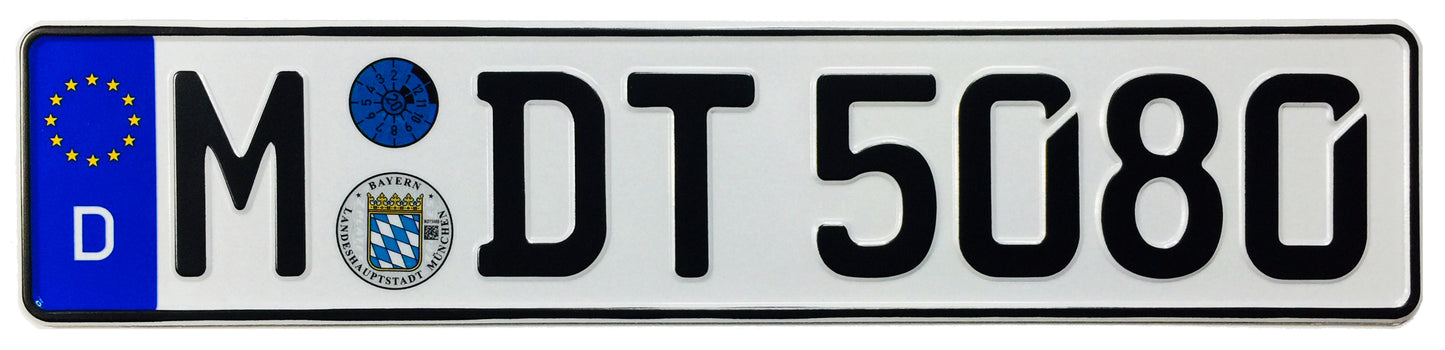 Munich German License Plate