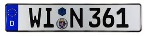 Wiesbaden German License Plate