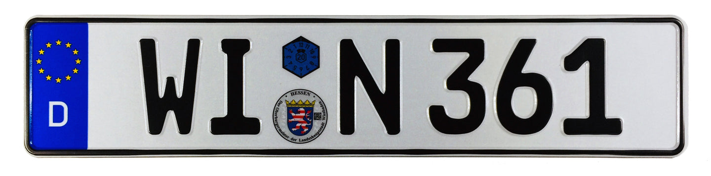 Wiesbaden German License Plate