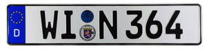 Wiesbaden German License Plate