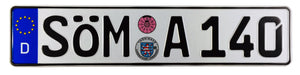 Sömmerda German License Plate