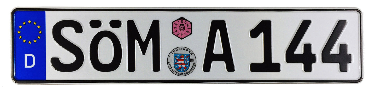 Sömmerda German License Plate