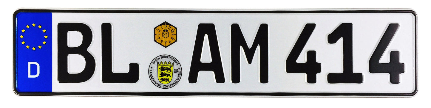 Balingen German Euro License Plate