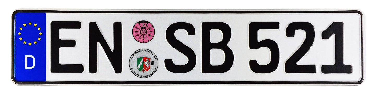 Ennepe-Ruhr-Kreis German Euro License Plate