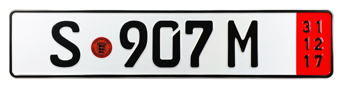 Stuttgart Export German License Plate for Mercedes-Benz, Porsche