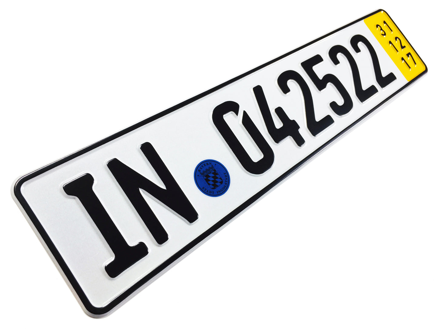 Ingolstadt Temporary German License Plate for Audi