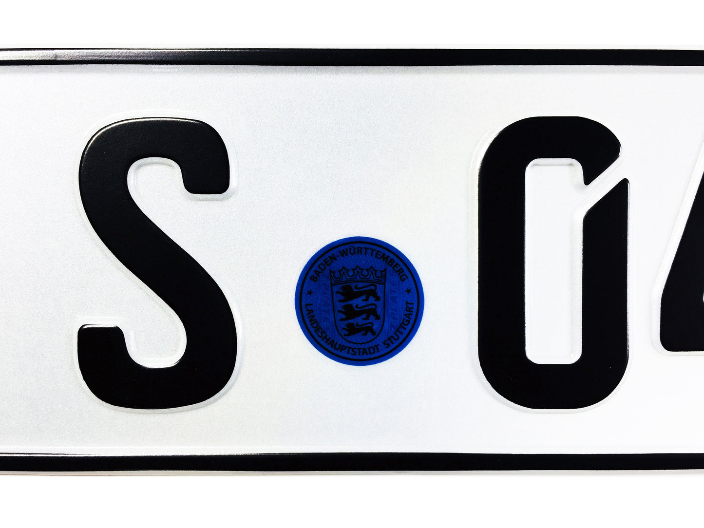 Stuttgart Temporary German License Plate for Mercedes, Porsche