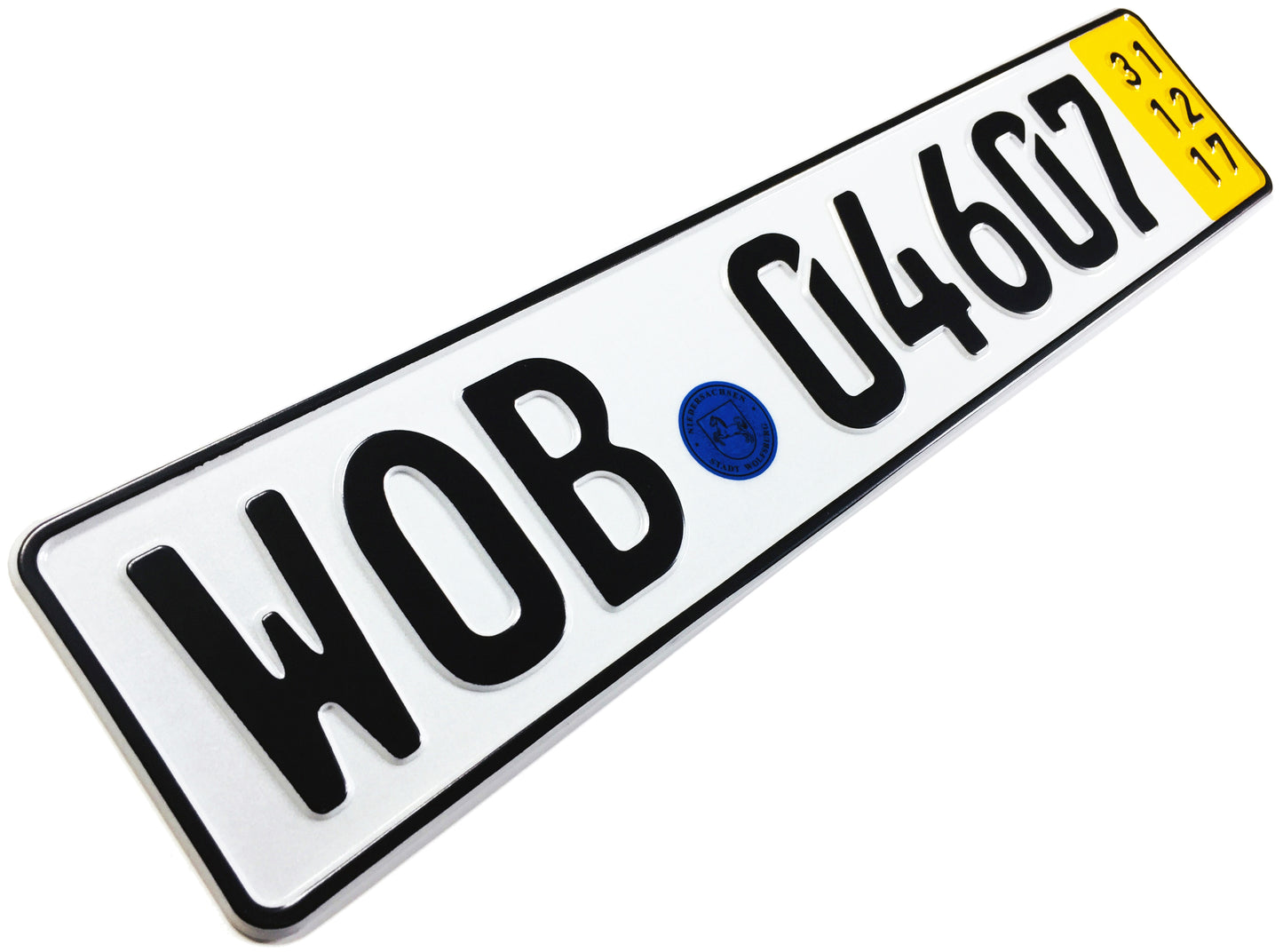 Wolfsburg Temporary German License Plate for VW
