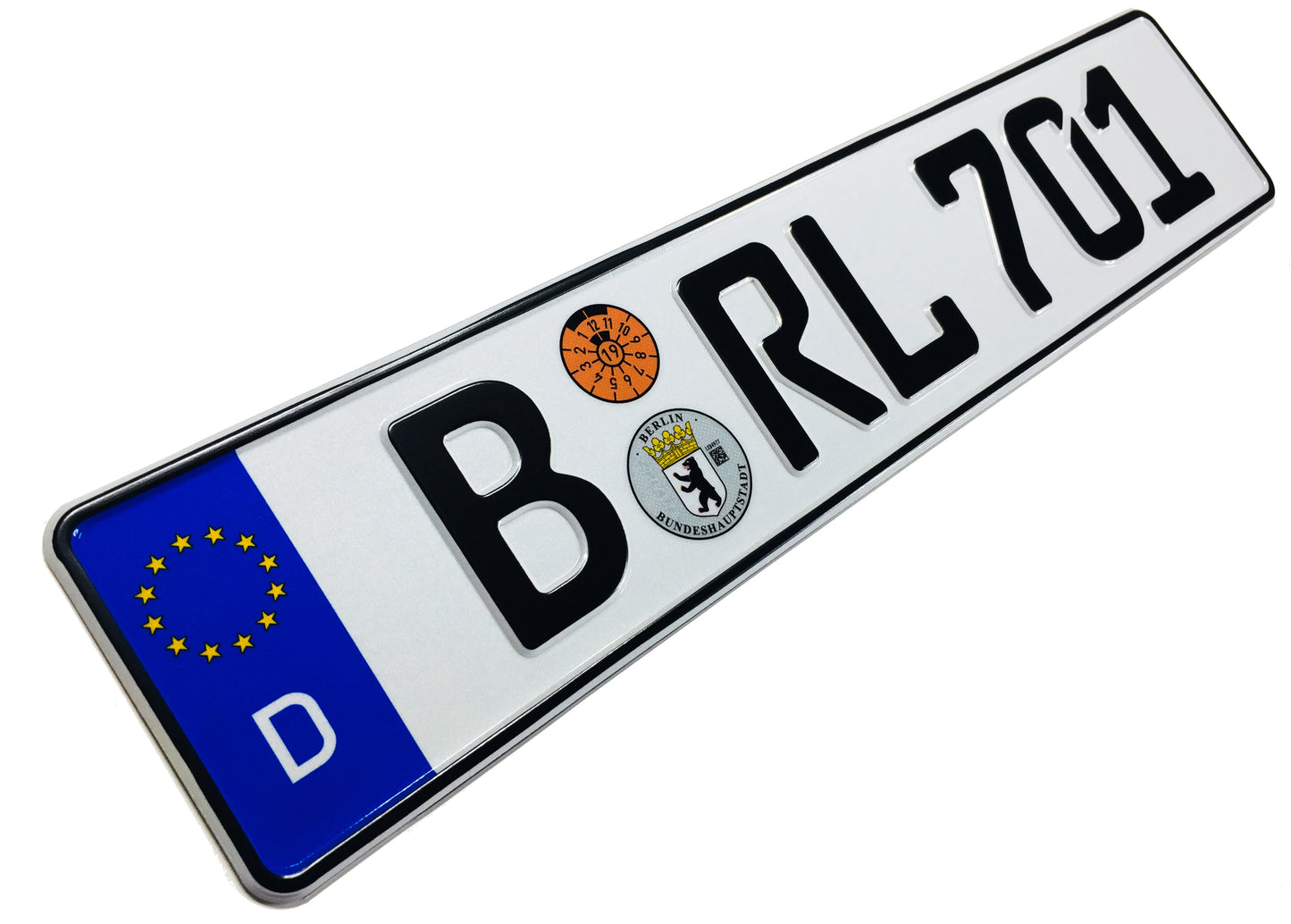 European German License Plate - Berlin