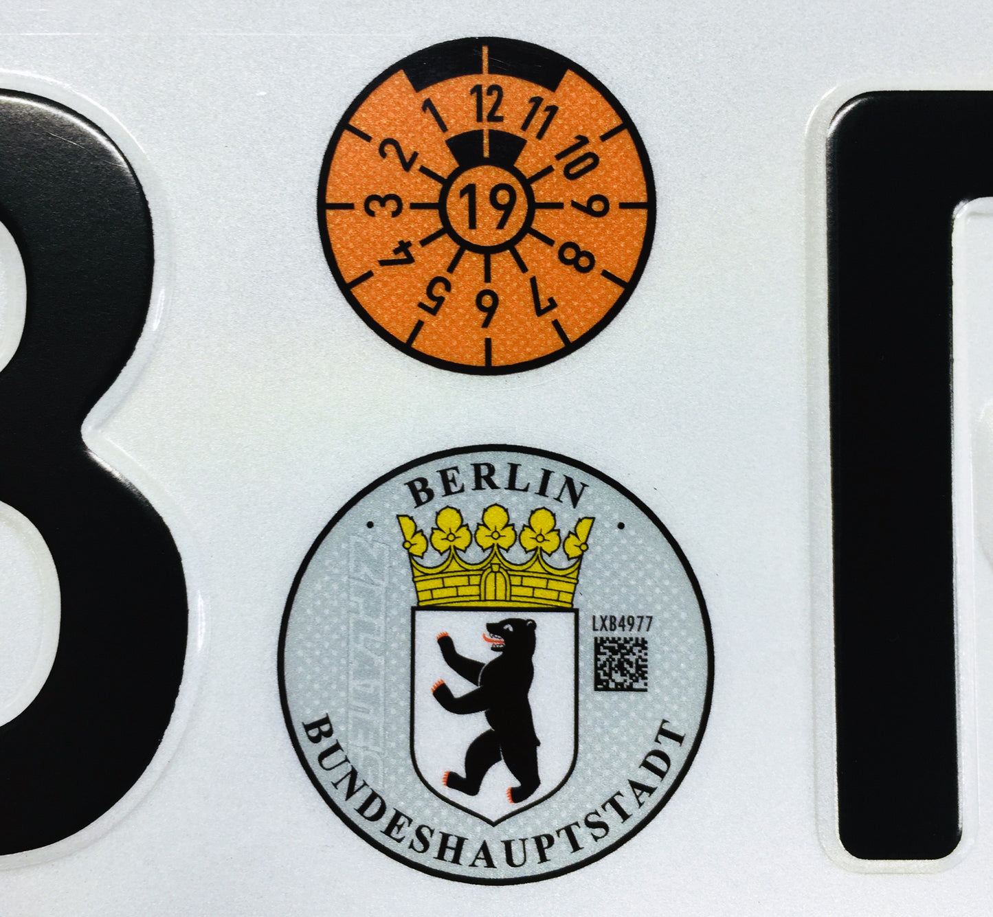 European German License Plate - Berlin
