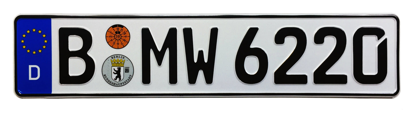 BMW Berlin German License Plate