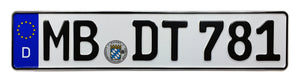 European German License Plate