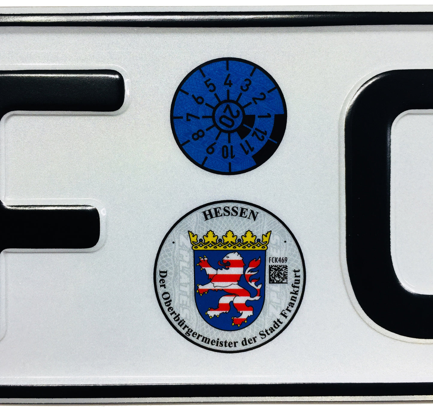 European German License Plate - Frankfurt
