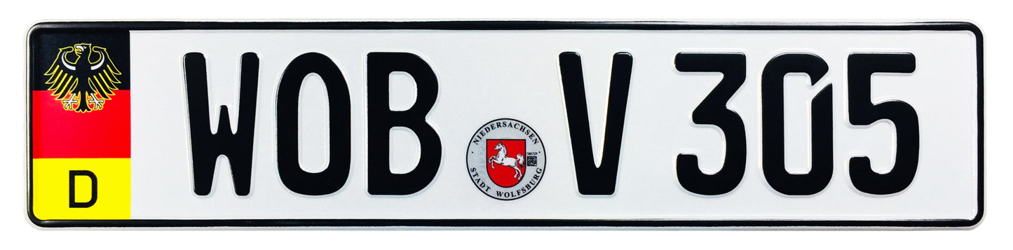 German Coat of Arms Eagle + Flag Plate