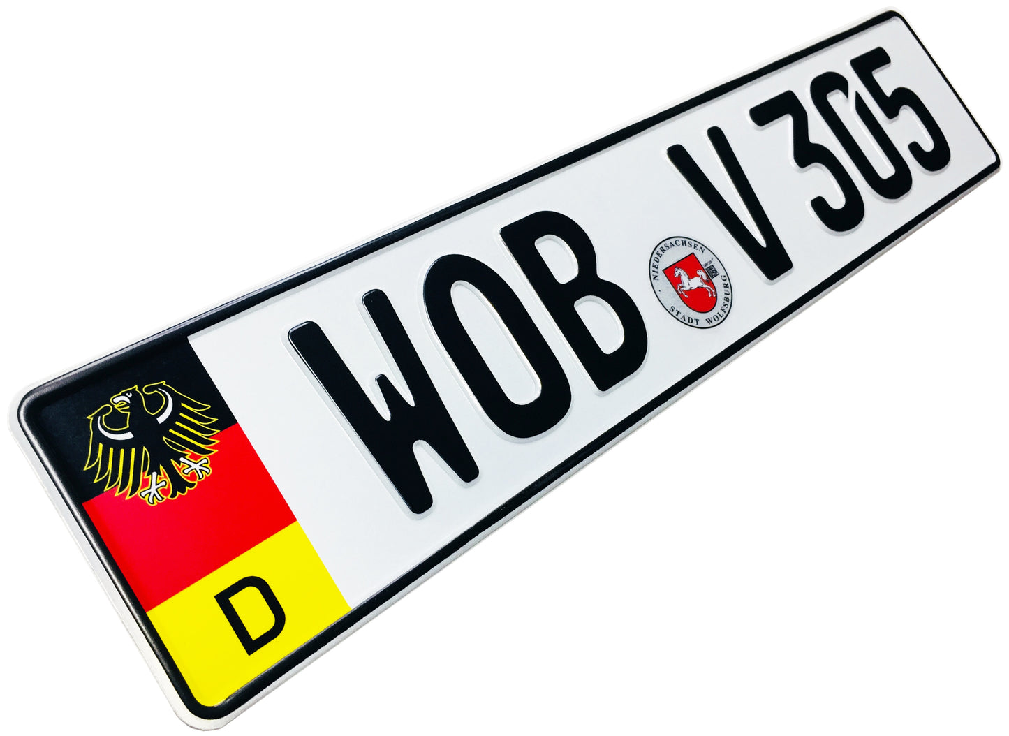 German Coat of Arms Eagle + Flag Plate