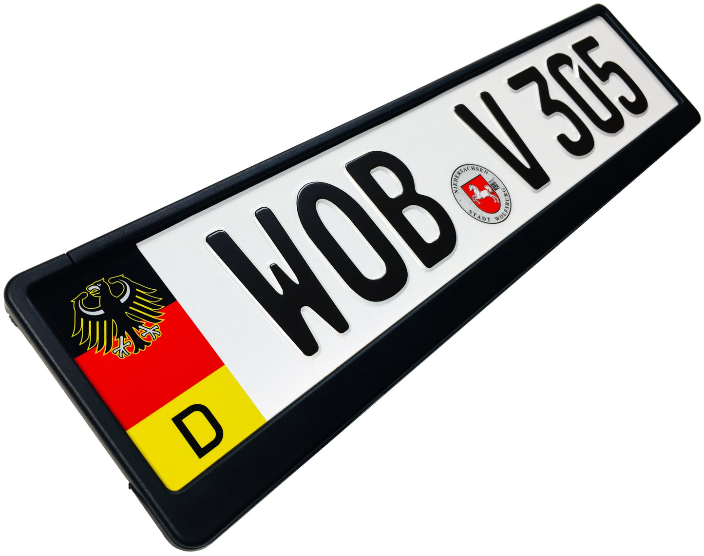 German Coat of Arms Eagle + Flag Plate
