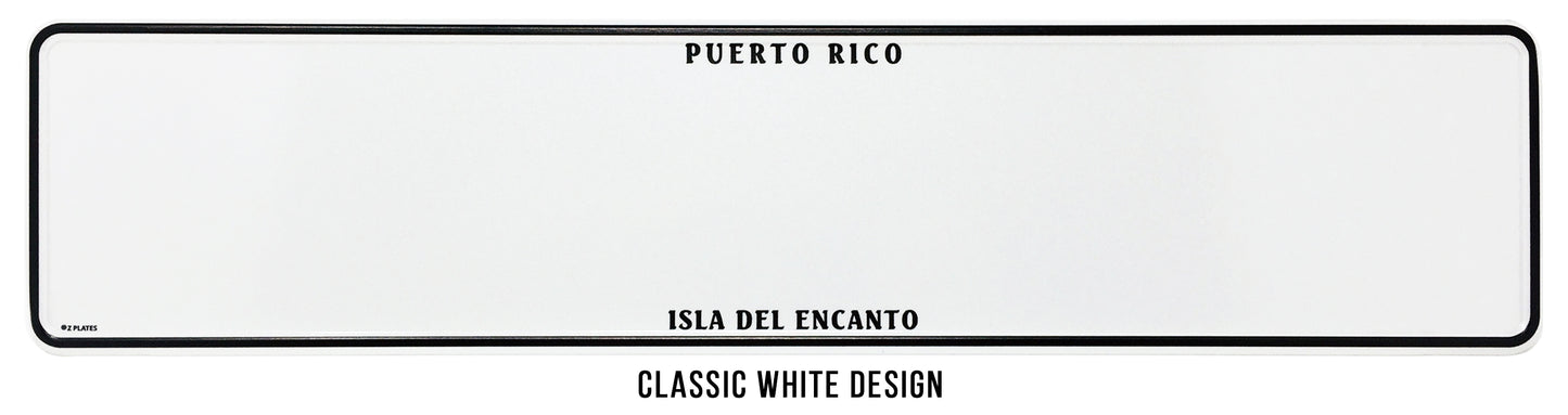 Puerto Rico Embossed Custom License Plate