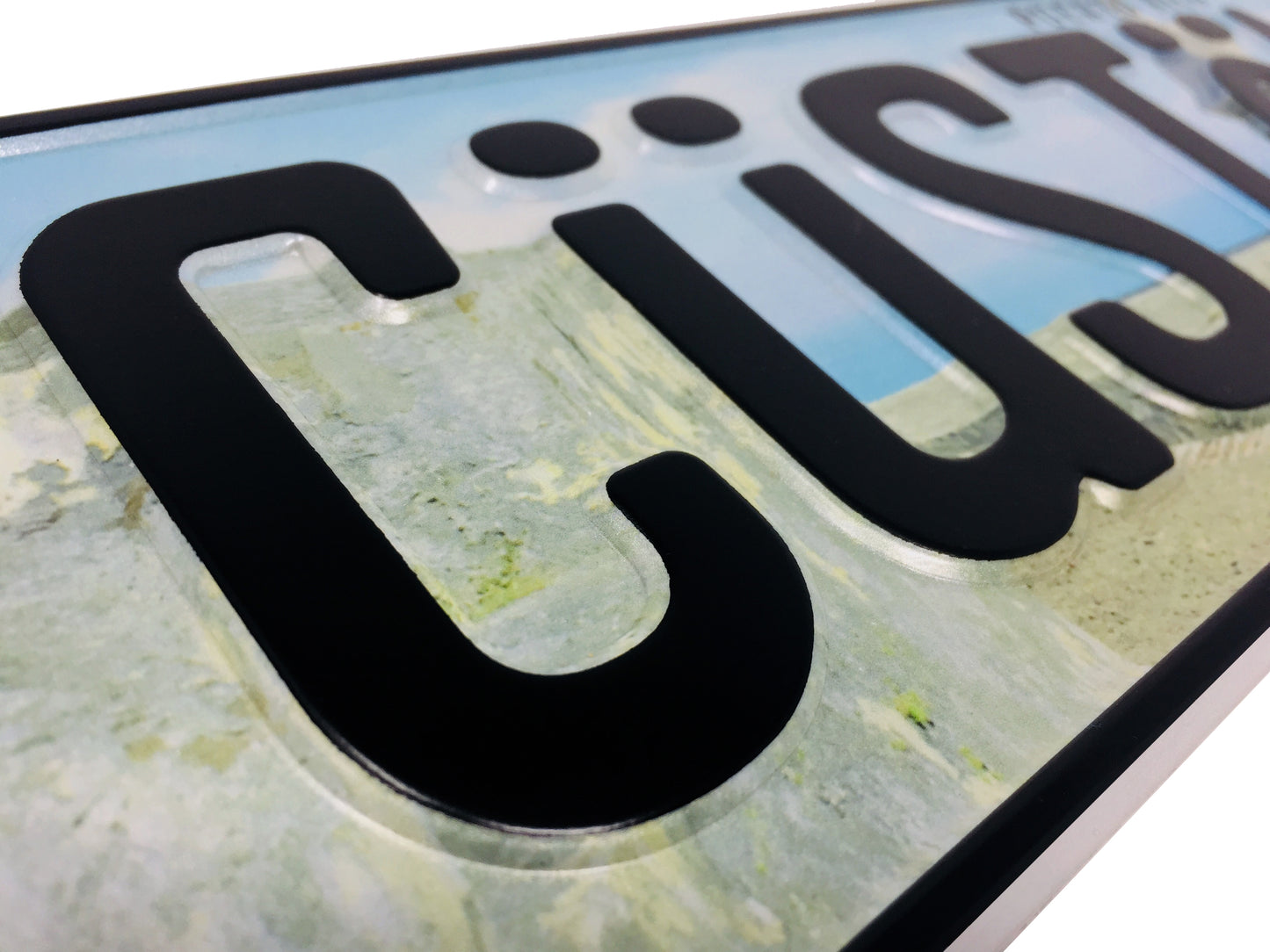 Puerto Rico Embossed Custom License Plate